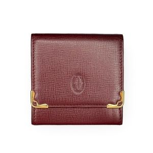 SOLD Cartier Bordeaux Leather Coin Purse